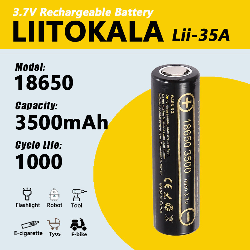 2-10pcs LiitoKala Lii-35A 1865 - đánh giá và giá Vape Battery 18650