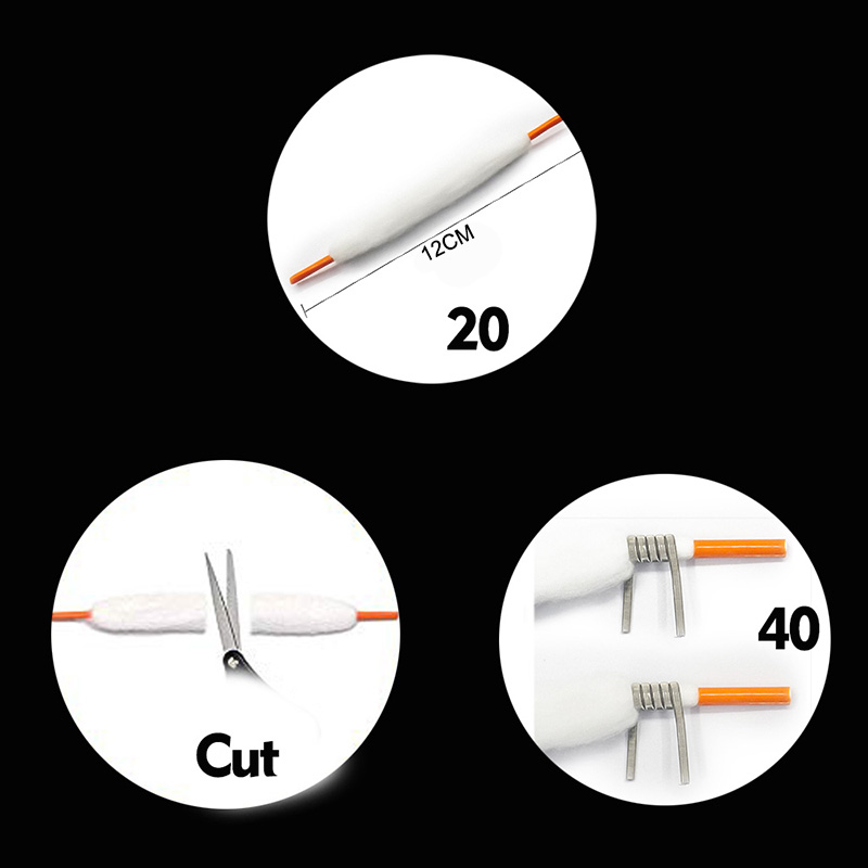 100pcs Coil wick Cotton Replac - đánh giá và giá Vaping Goods