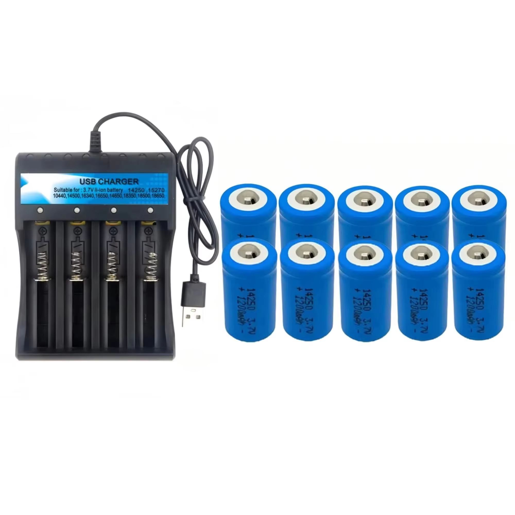 10PCS Quick Charge 14250 3.7V  - đánh giá và giá Quick Vape