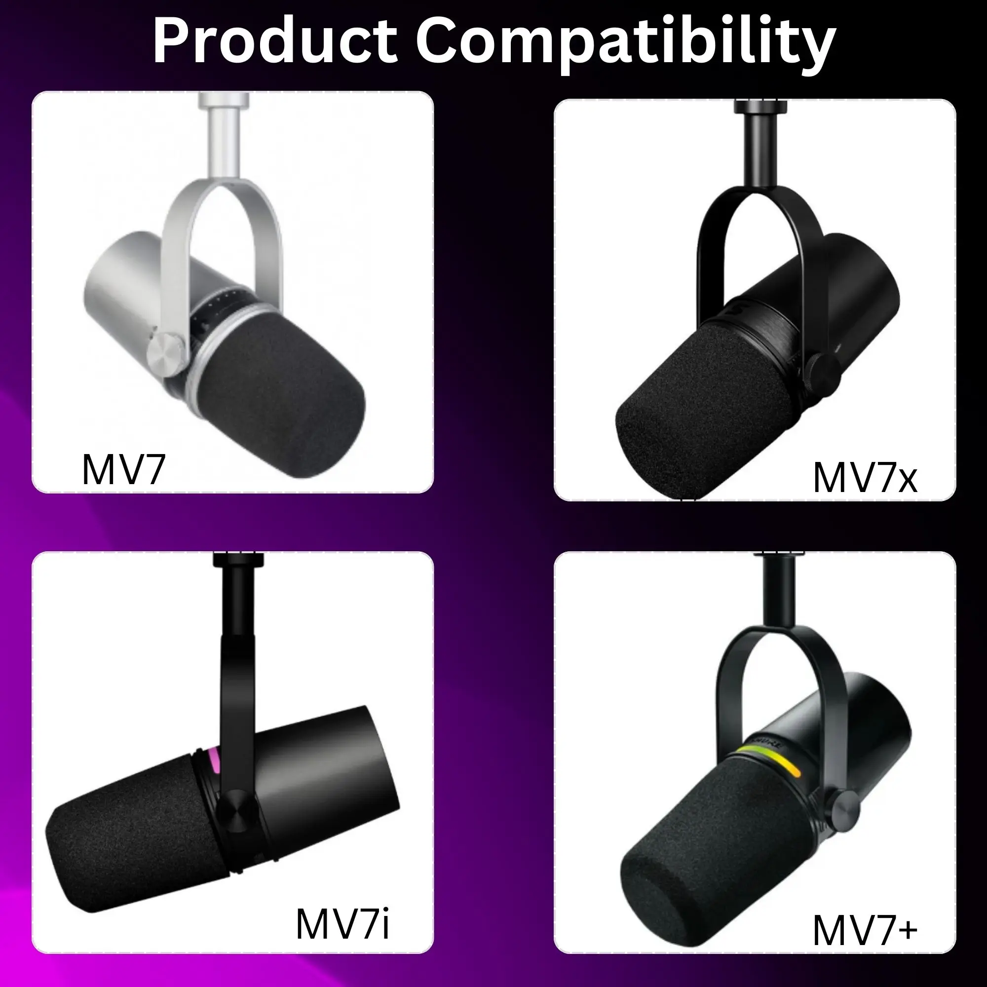 MV7 Foam for Shure MV7, MV7i,  - đánh giá và giá Shure Mic Mv7