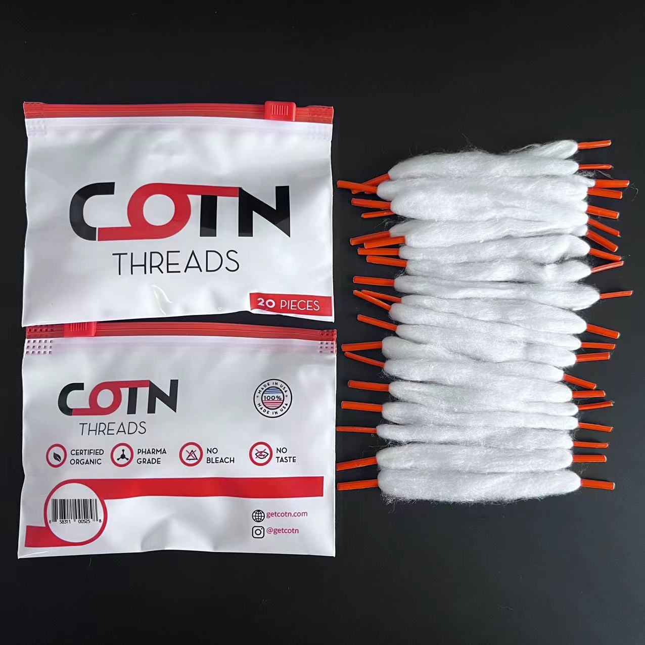 10Bag COTN Wick PreBuilt Organ - đánh giá và giá Cotton Wick Organic