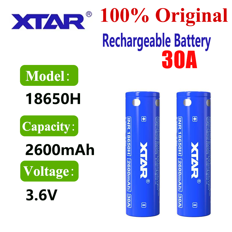 Original XTAR 18650 2600mah Ba - đánh giá và giá Vape Battery 18650
