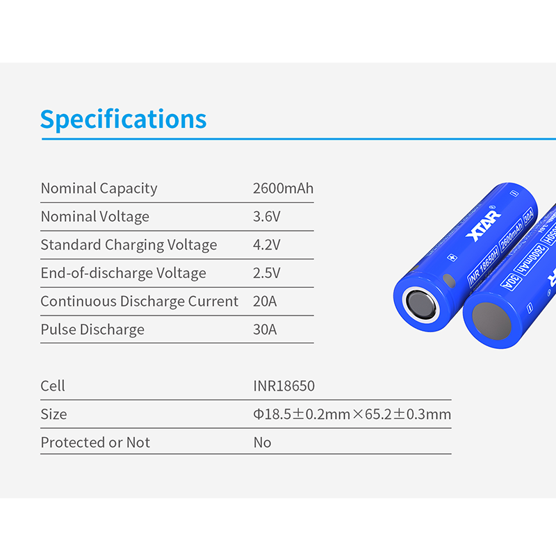 Original XTAR 18650 2600mah Ba - đánh giá và giá Vape Battery 18650